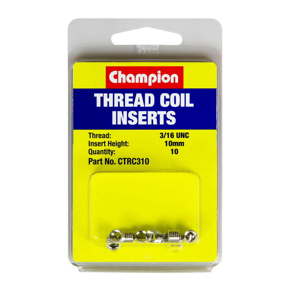 Champion 3/16in UNC x 10mm Thread Insert Refills -10pk