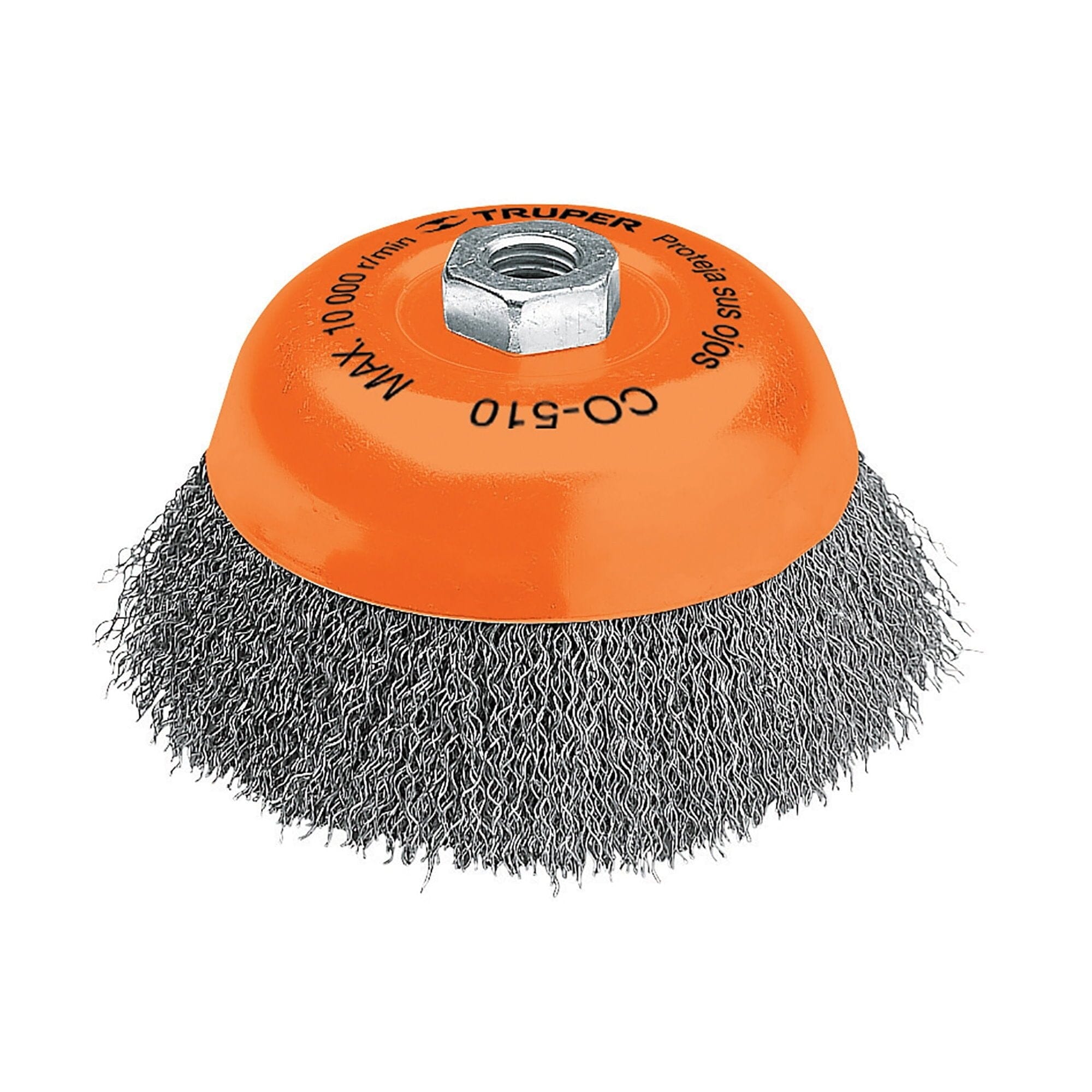 Truper Wire Cup Brush Crimped with 14mm Nut 100mm