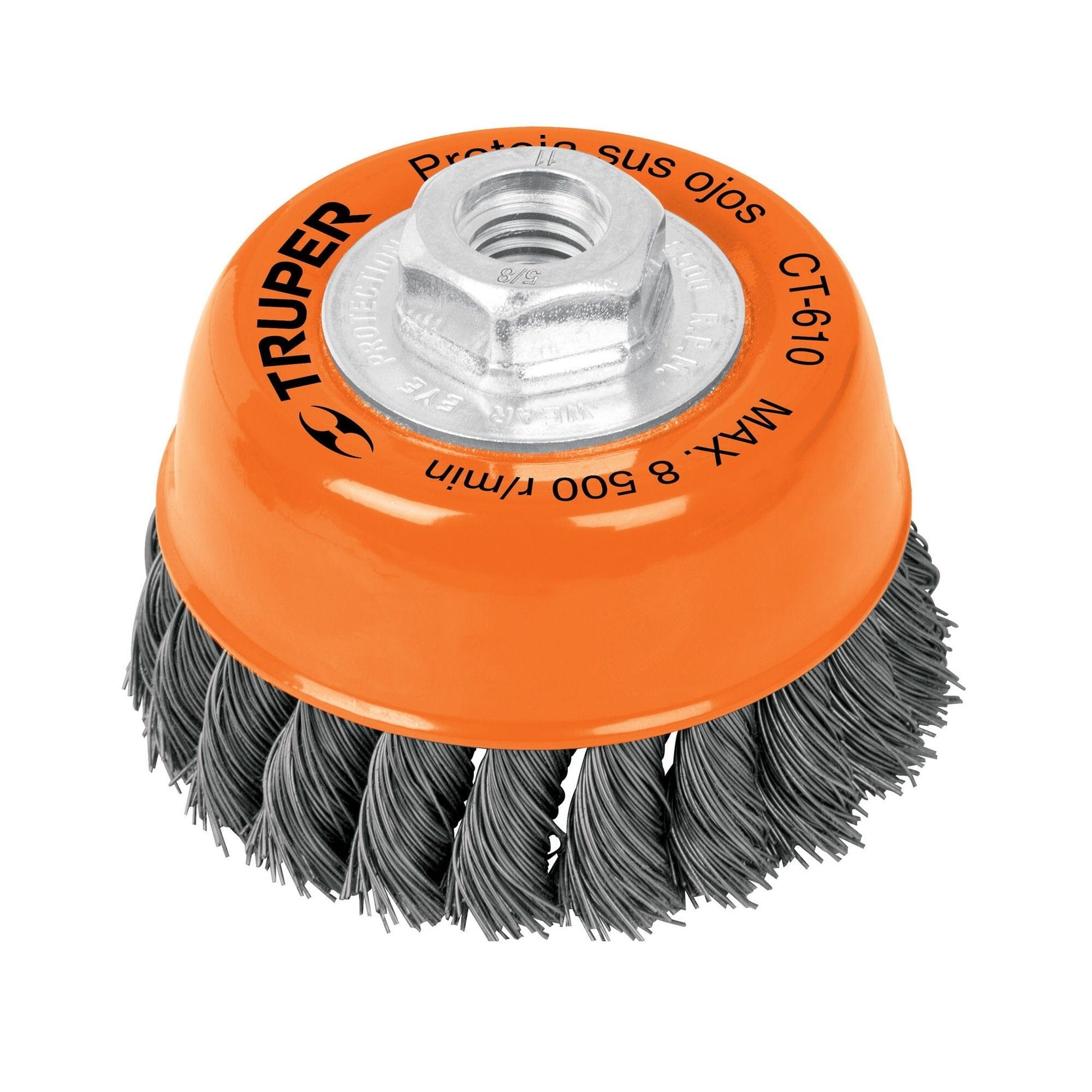 Truper Wire Cup Brush Twisted with 14mm Nut 100mm