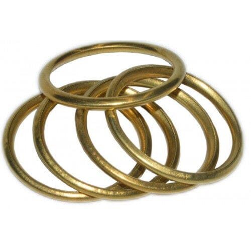 Hipkiss Curtain Rings Hollow Brass 200 Pack #516 25mm