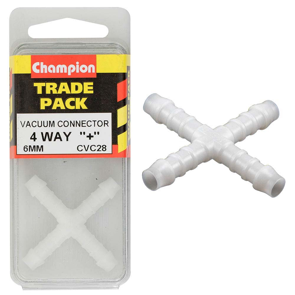 Champion Vacuum Hose - 4 Way x Piece 6mm