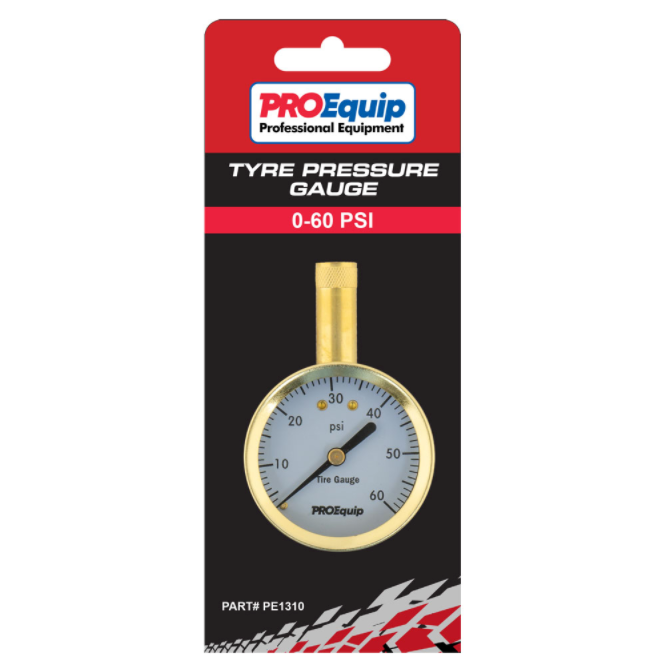 ProEquip Tyre Pressure Gauge 0-60 PSI