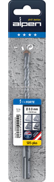 Alpen Series 877 SDS Plus 2 Flute Masonary Drill in Plastic Wallet,L450/400,Ø 18.0