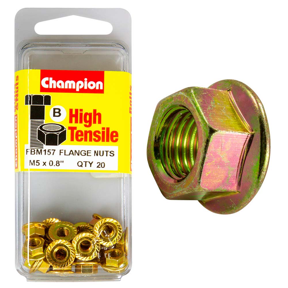 Champion Flange Nut M5 x 0.8 (B) - GR8.8