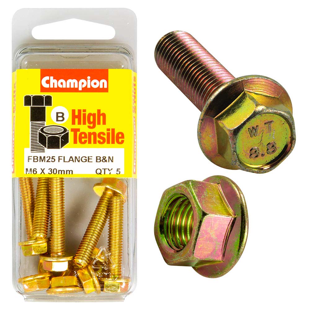 Champion Flange Bolt M6 x 30 (B) - GR8.8