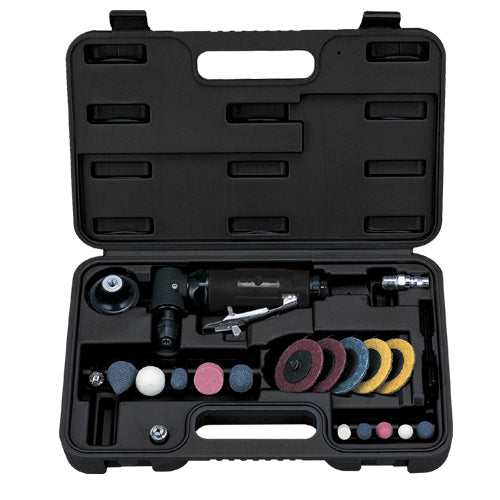 AmPro Air Mini Angle Die Grinder & Sander Kit 20pc-Air Tools-Tool Factory