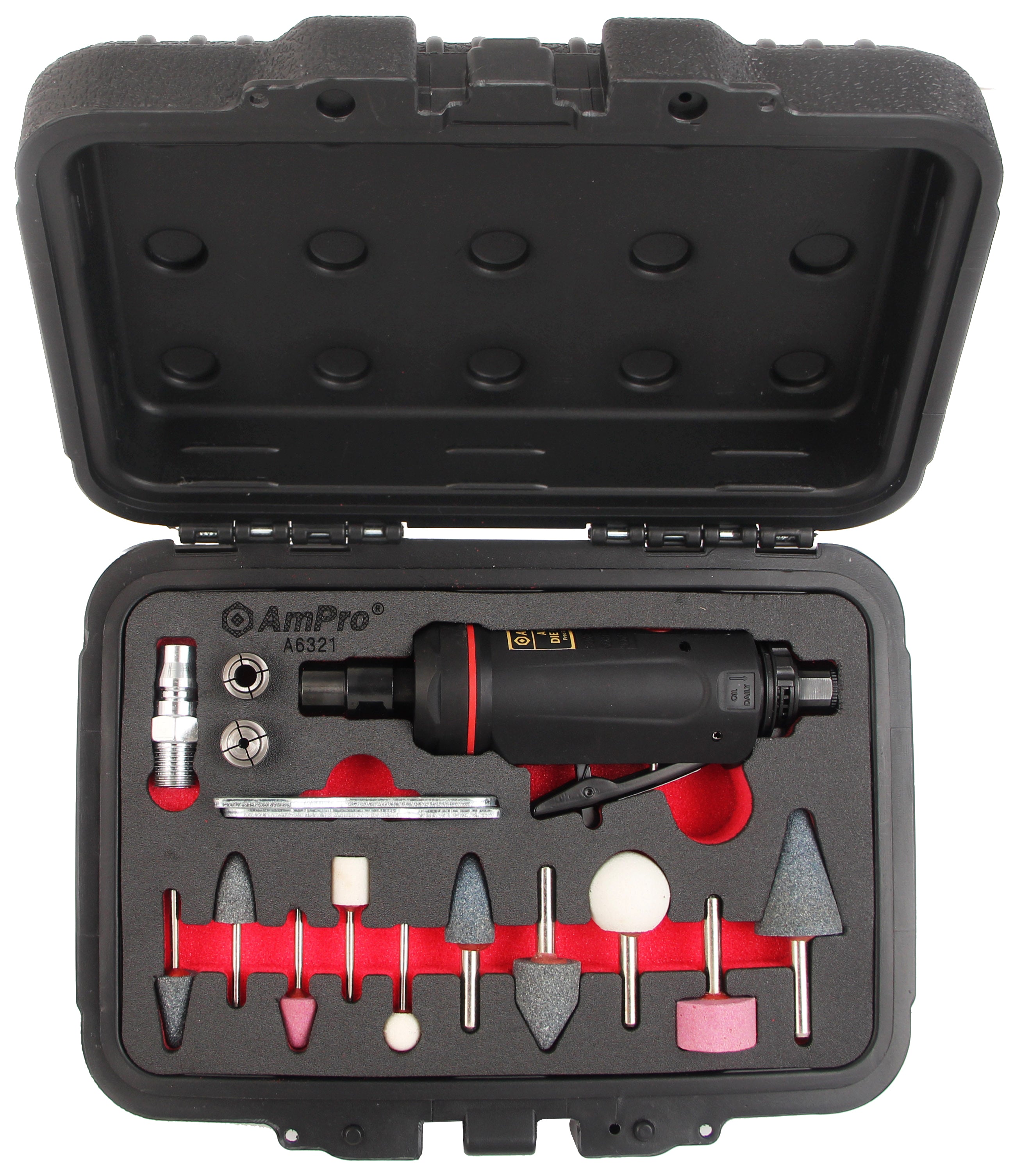AmPro Air Die Grinder Kit including Mounted Points