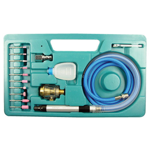 AmPro Air Micro Die Grinder Kit 15pc-Air Tools-Tool Factory