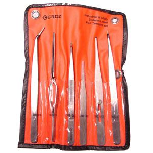 Groz Tweezer Set 6Pc | Misc.-Engineering Tools-Tool Factory