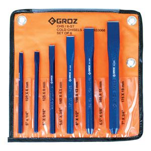 Groz 6Pc Cold Chisel Set | Punches & Chisels - Cold Chisels-Hand Tools-Tool Factory
