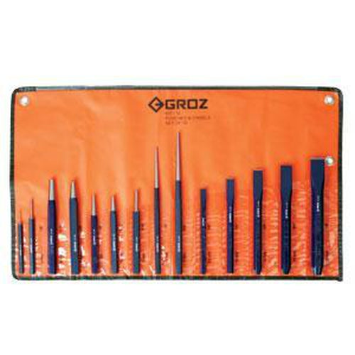 Groz 14Pc Punch And Chisel Set | Punches & Chisels - Sets-Hand Tools-Tool Factory