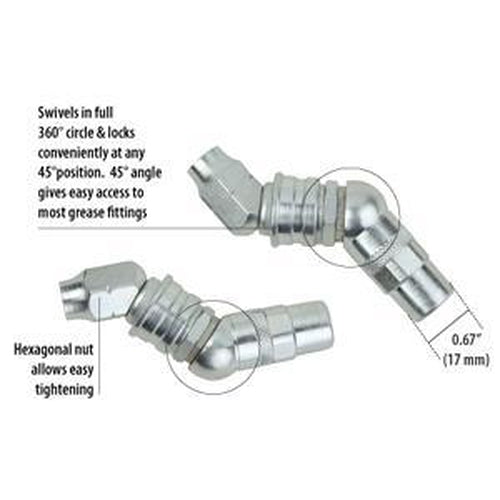 Groz 17.0Mm Hydraulic Coupler 360Deg Swivel 3-Jaw | Greasing Equipment - Grease Gun Accessories-Lubrication Equipment-Tool Factory