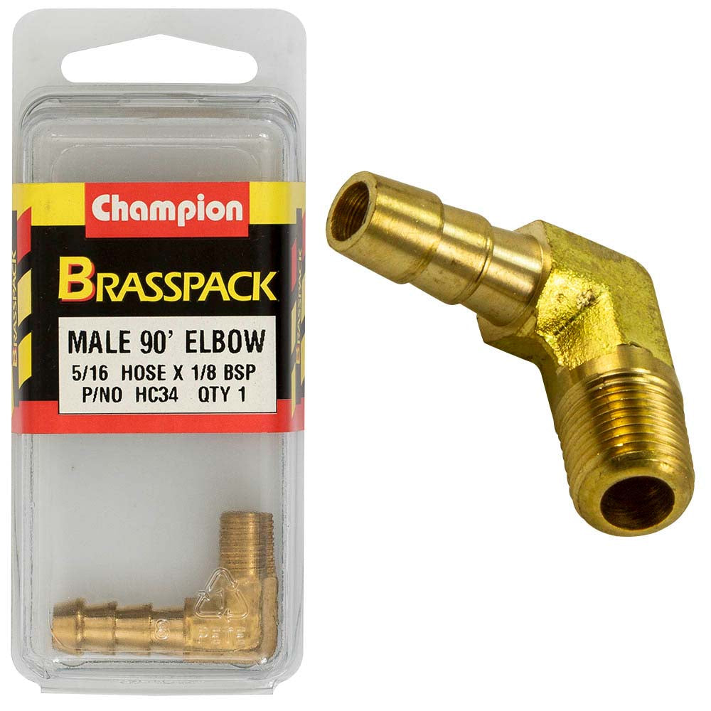 Champion Brass 5/16in x 1/8in 90Deg Male Elbow