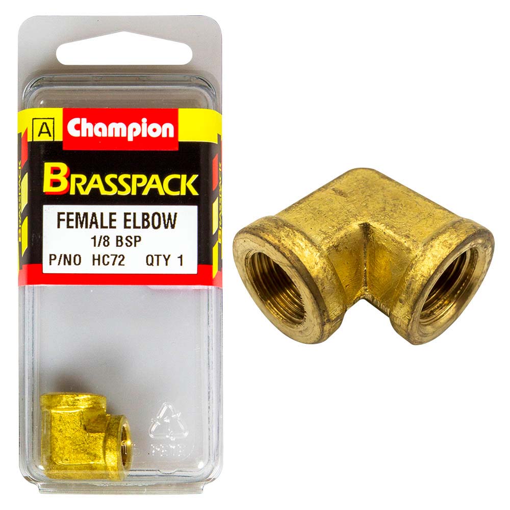 Champion Brass 1/8in BSP Female Elbow