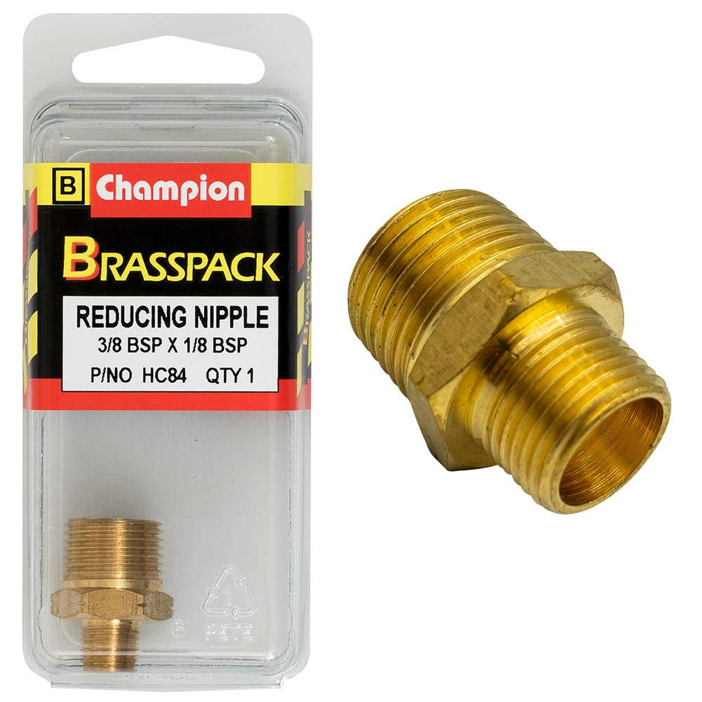 Champion Brass 3/8in x 1/8in BSP Reducing Nipple