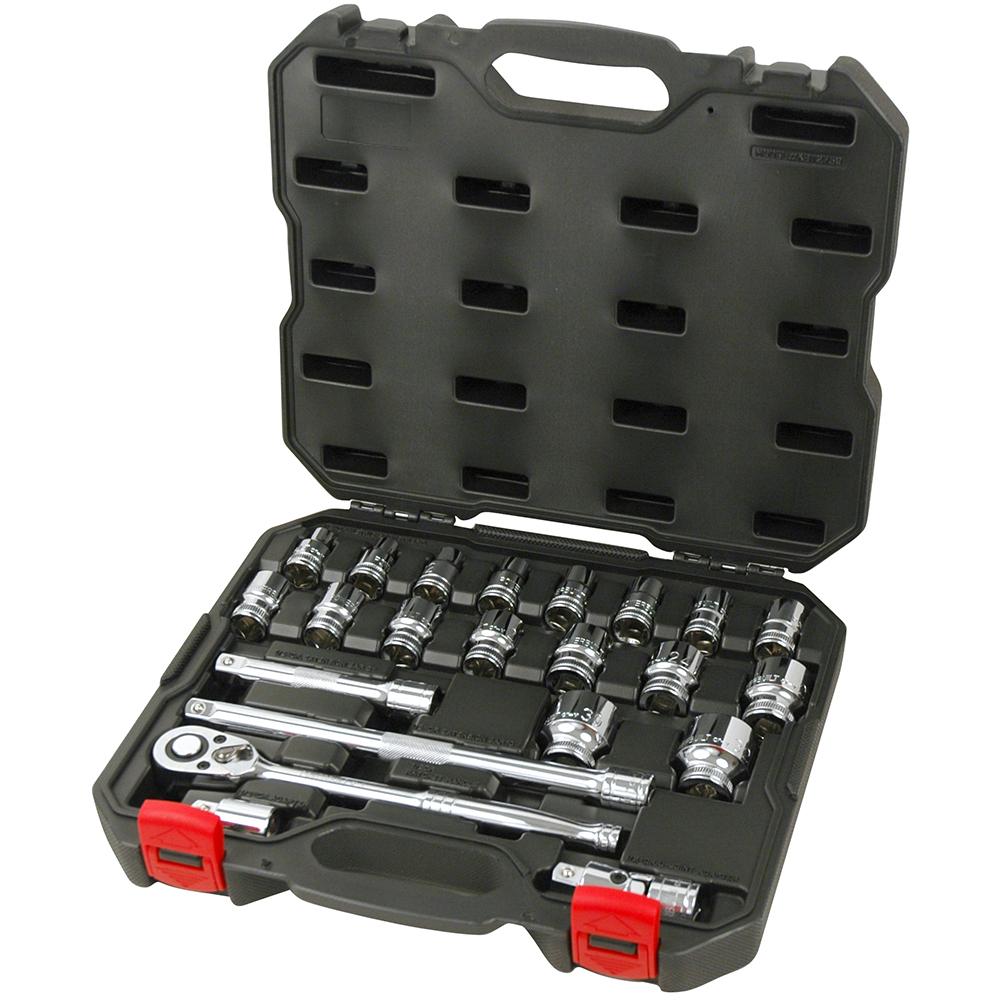 Powerbuilt 1/2" Dr 23pc Metric Socket Set