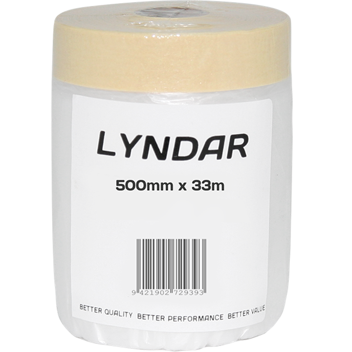 Lyndar Pretaped Auto Masking Film 550Mm X 33M Refill-Masking Products-Tool Factory