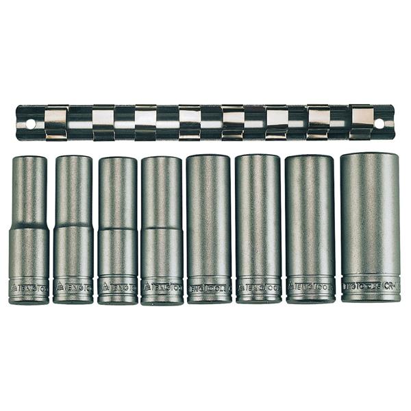 Teng 9Pc 1/2In Dr. Deep Socket Set 13-24Mm 6Pnt | Socketry - Socket Rail Sets-Hand Tools-Tool Factory