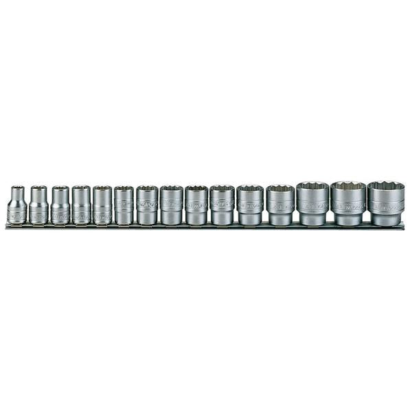 Teng 15Pc 1/2In Dr. Af Socket Set 3/8-1-1/4In 12Pnt | Socketry - Socket Rail Sets-Hand Tools-Tool Factory