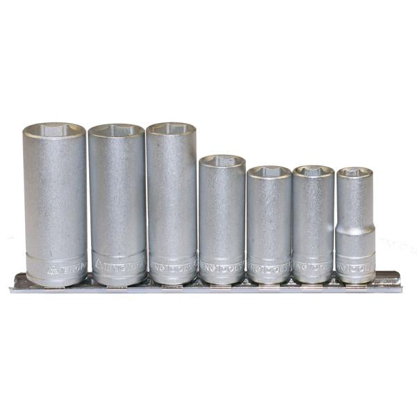 Teng 7Pc 3/8In Dr. Deep Mm Socket Set 10-19Mm | Socketry - Socket Rail Sets-Hand Tools-Tool Factory