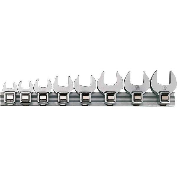 Teng 8Pc Mm Crowfoot Wrench Set 10-19Mm | Socketry - 3/8 Inch Drive-Hand Tools-Tool Factory
