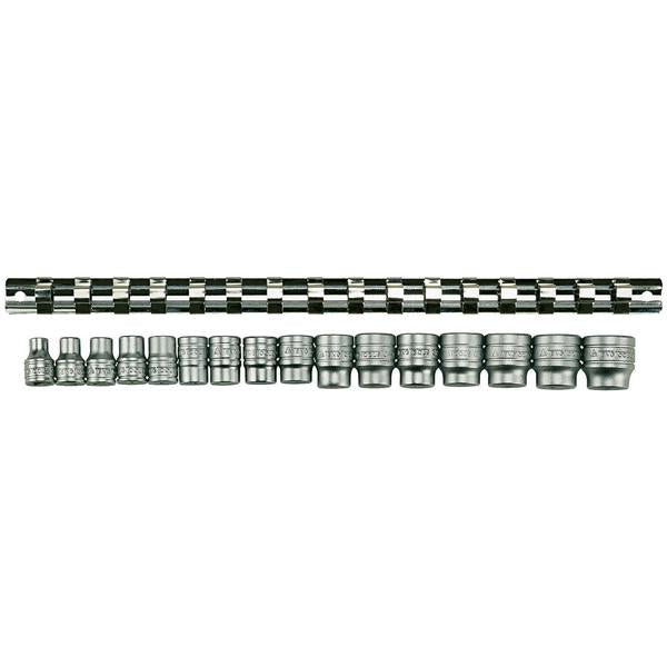 Teng 16Pc 3/8In Dr. Mm Socket Set 7-22Mm 6Pnt | Socketry - Socket Rail Sets-Hand Tools-Tool Factory
