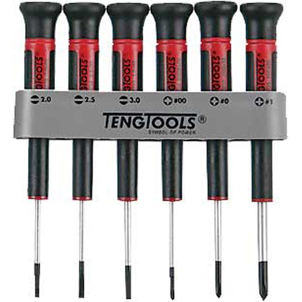 Teng 6Pc Md Mini Screwdriver Set W/ Holder | Screwdrivers - Sets-Hand Tools-Tool Factory