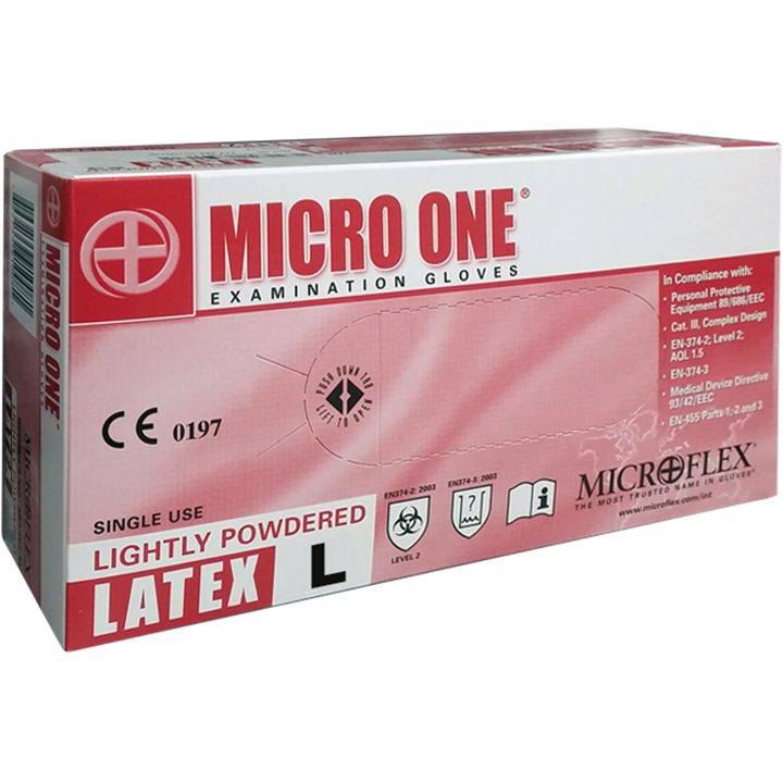 Microflex Micro One Powdered Latex Gloves Large (Box 100)-Gloves-Tool Factory