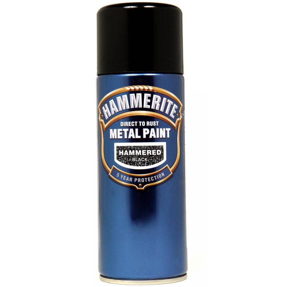 Hammerite Direct to Rust Metal Paint Hammered Black 400ml Aerosol-Metal Protection & Paint-Tool Factory