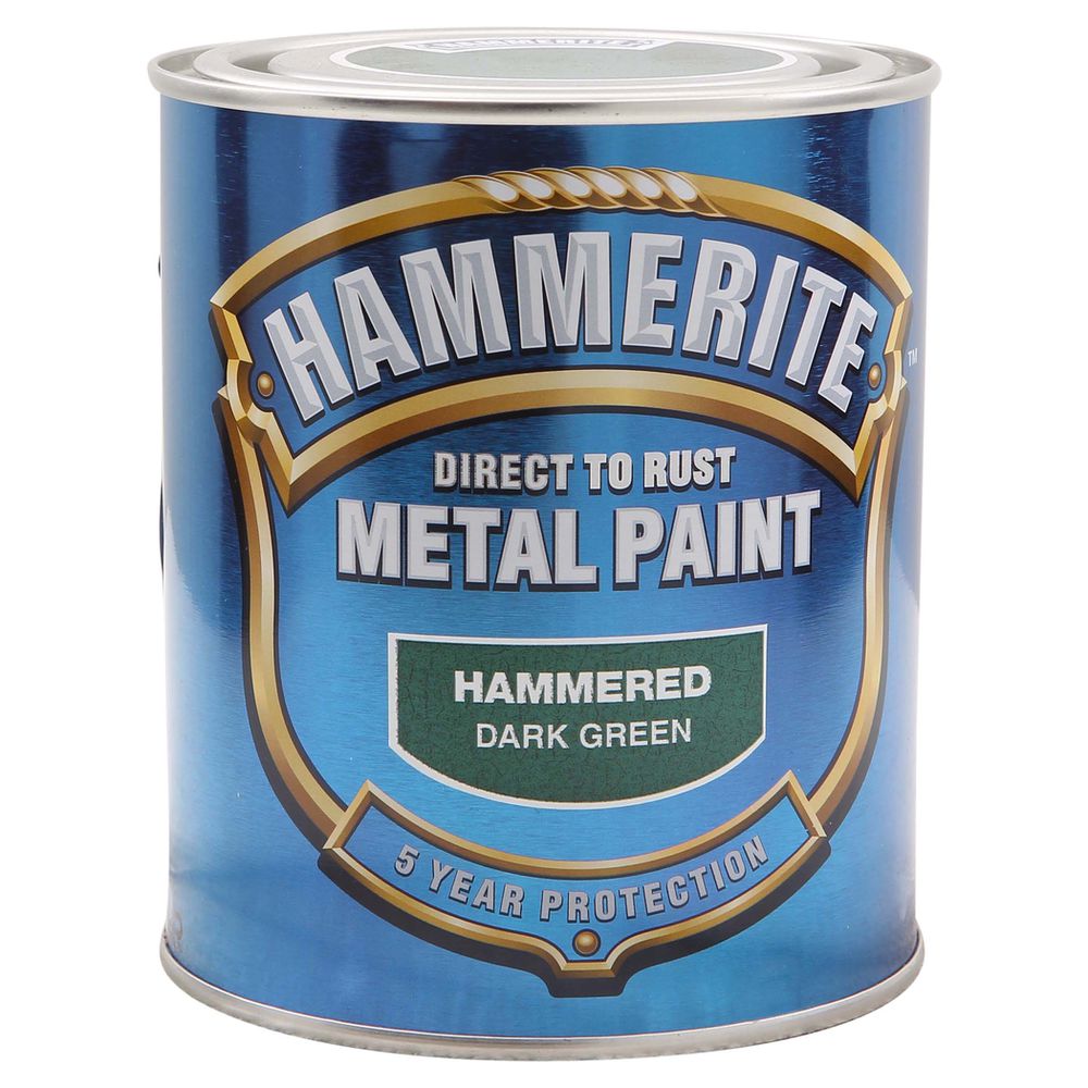 Hammerite Direct to Rust Metal Paint Hammered Dark Green 750ml-Metal Protection & Paint-Tool Factory