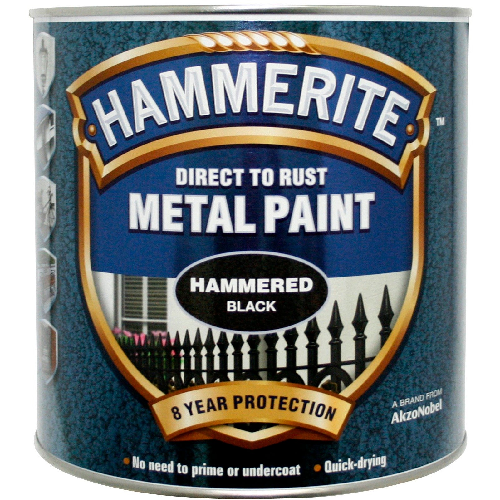 Hammerite Direct to Rust Metal Paint Hammered Black 2.5Litre-Metal Protection & Paint-Tool Factory