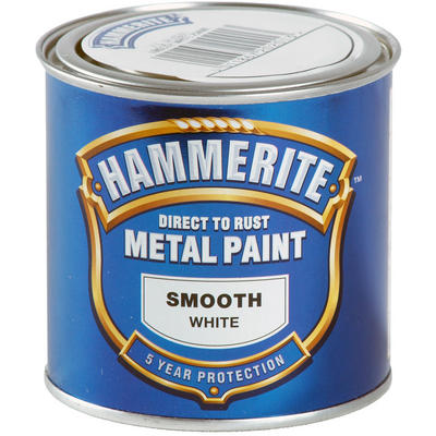 Hammerite Direct to Rust Metal Paint Smooth White 250ml-Metal Protection & Paint-Tool Factory