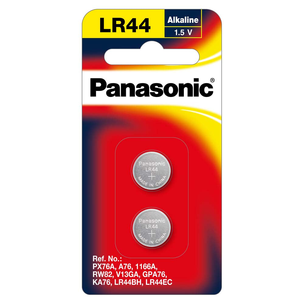 Panasonic 1.5V LR44/A26 Button Battery (11.6mm X 5.4mm)
