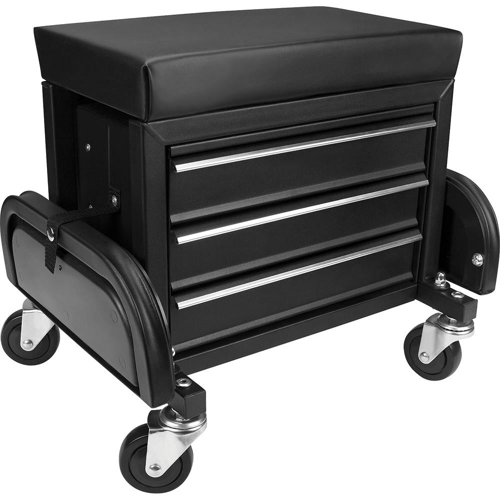 Proequip 3 Drawer Rolling Mechanics Seat | Garage Creepers-Workshop Equipment-Tool Factory