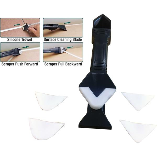 Proequip 3- 1 Caulk/Silicone Trowel & Scraper Tool | Masonry & Painting - Caulking Guns-Hand Tools-Tool Factory