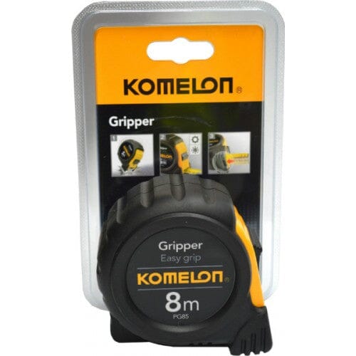 Komelon Tape Measure with Rubber Case - Metric 8m