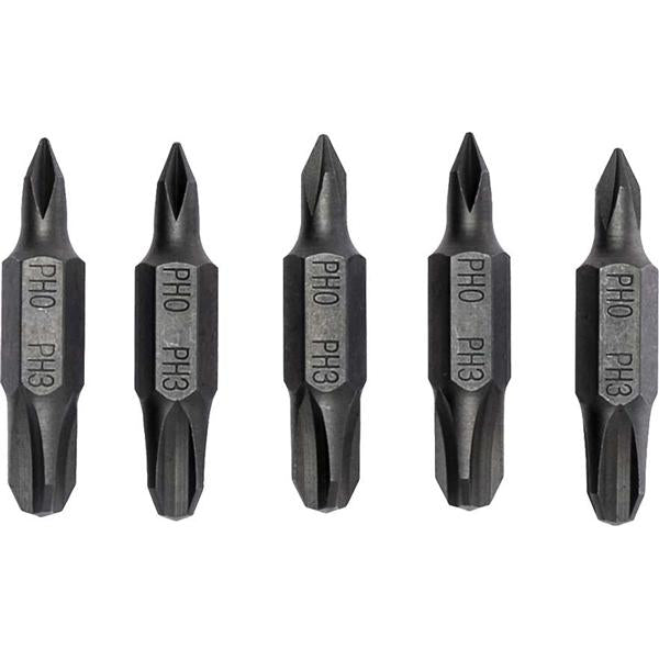 Teng 5Pc 32Mm Dbl-End Bit Ph#1 X Ph#2 | Bits & Drivers - Phillips (Double End)-Hand Tools-Tool Factory
