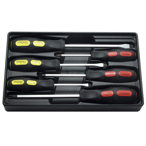Koken Screwdriver Set - Heavy Duty - 6pc #1-3 Phillips, 5-8mm Flat-Hand Tools-Tool Factory