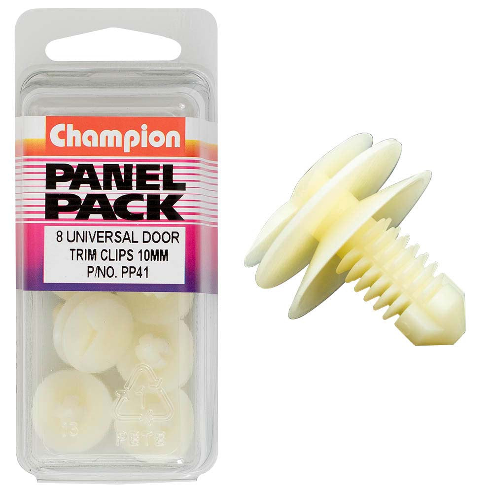 Champion Universal Door Trim Bush White 10mm -8pk**