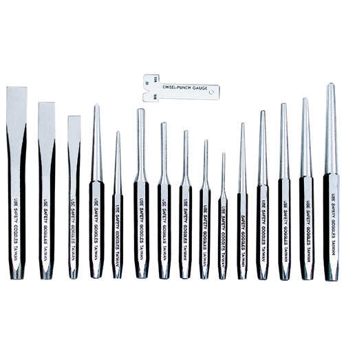 AmPro Punch & Chisel Set 16pc-Hand Tools-Tool Factory