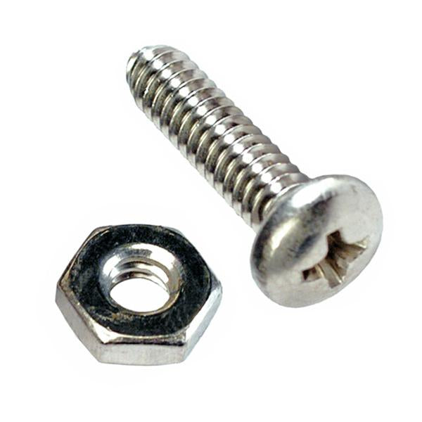 Champion 1/8In X 1 - 1/4In Round Hd Screw/Nut - 100Pk | Bulk Packs - Imperial-Fasteners-Tool Factory