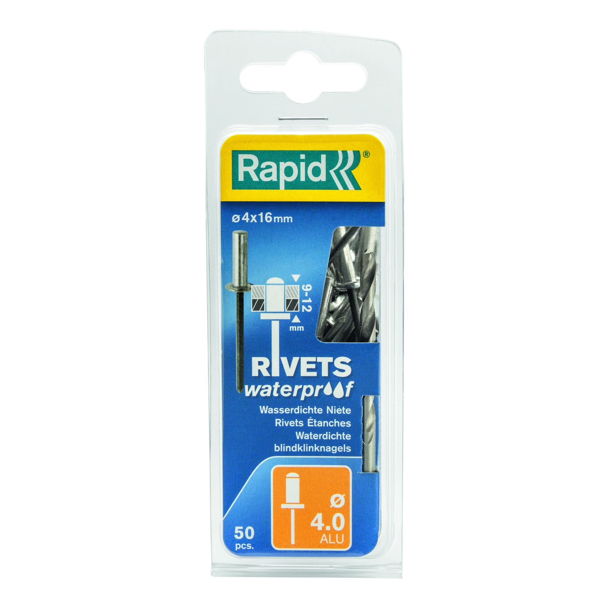 Rapid Rivets 4x16mm W/proof 50pc 5000401