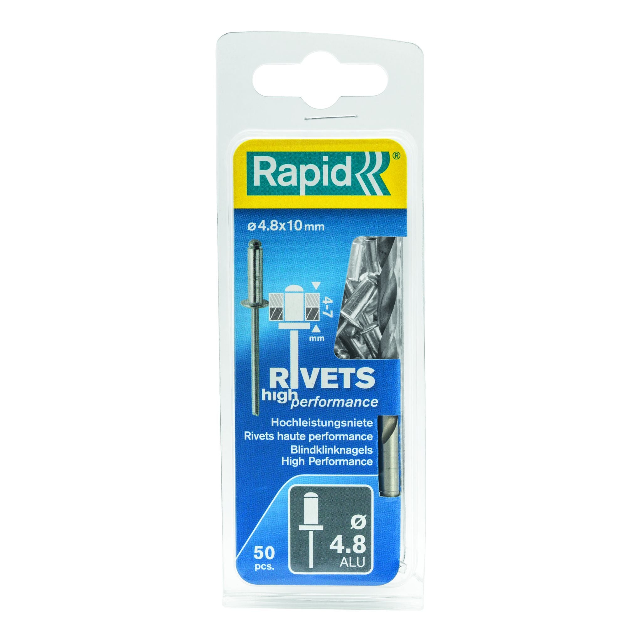 Rapid Rivets 4.8x10mm High Perf Alu 50pc 5000387