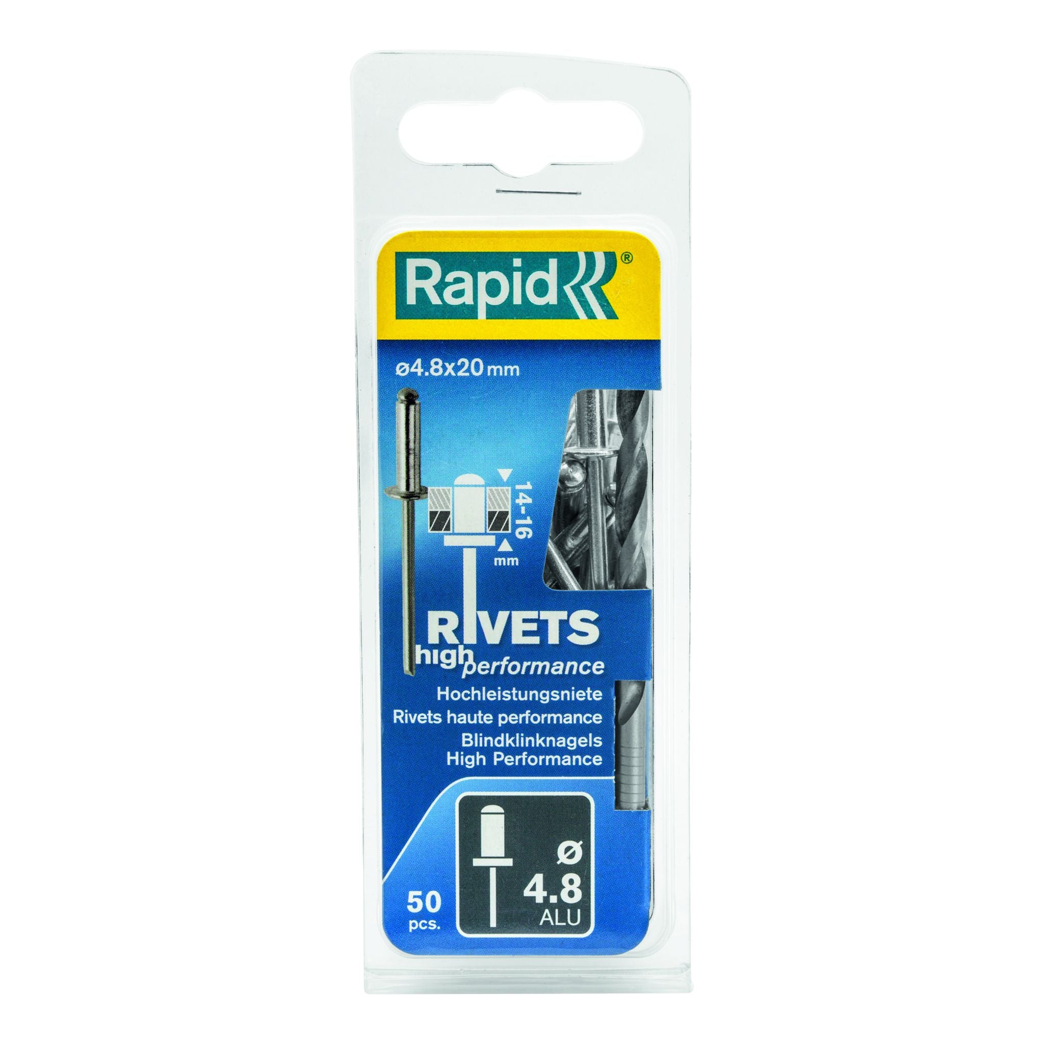 Rapid Rivets 4.8x20mm High Perf Alu 50pc 5000391