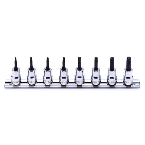 Koken 3/8" Dr Torx Socket Set On Rail - 8pc T10-T45-Sockets & Accessories-Tool Factory