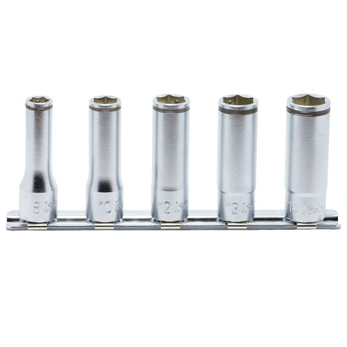 Koken 3/8" Dr Nut Grip Socket Set On Rail - 5pc 8-14mm-Sockets & Accessories-Tool Factory