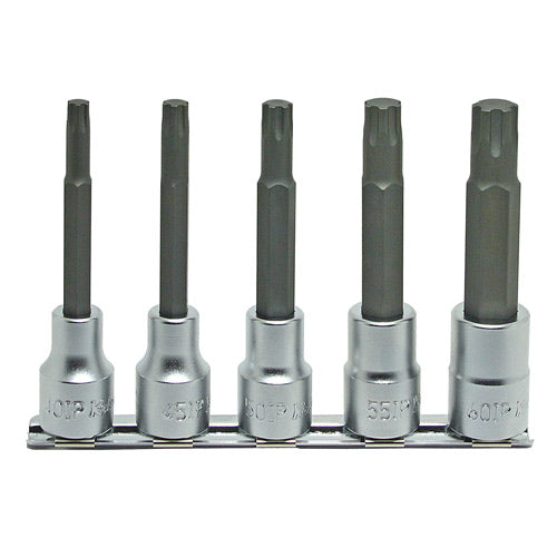 Koken 1/2" Dr Torx Plus Bit Socket Set On Rail - 11pc 40IP-60IP (100mm)-Sockets & Accessories-Tool Factory