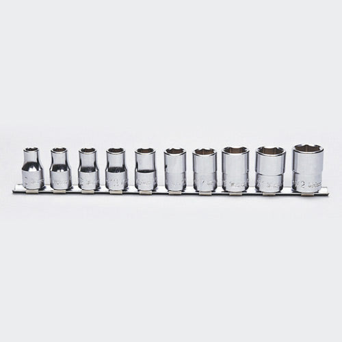 Koken RS4400M Socket Set On Rail 6pt 10pc 1/2 "Dr 10-22mm