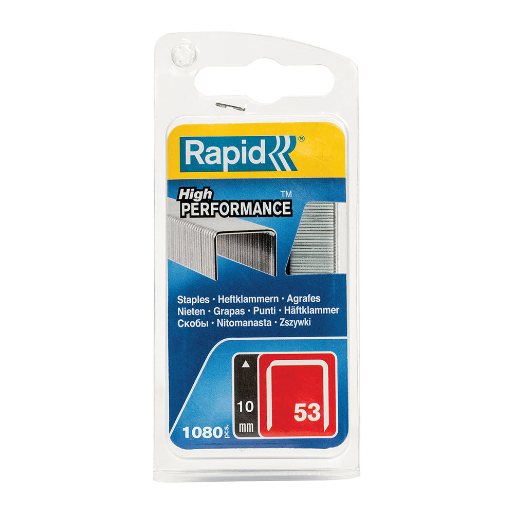 Rapid Staples 53/10mm MINI Galv 1080PK