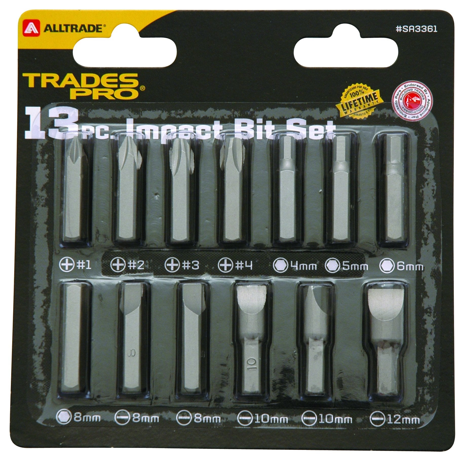 Trades Pro 13pc Impact Bit Set